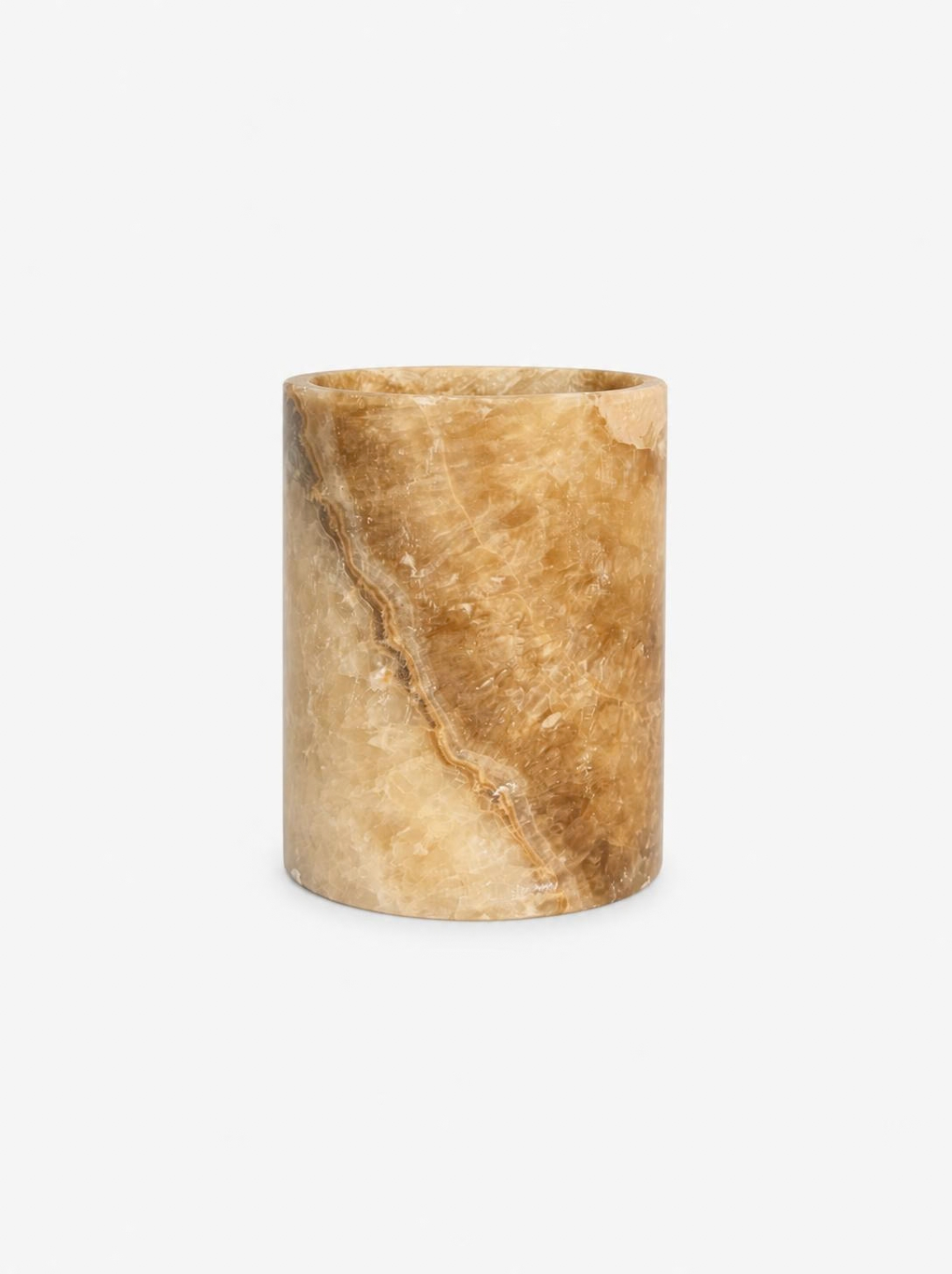 Alabast Cylinder Brun (10 cm)