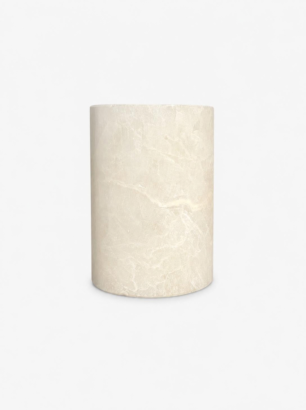 Alabast Cylinder Hvid (10 cm)