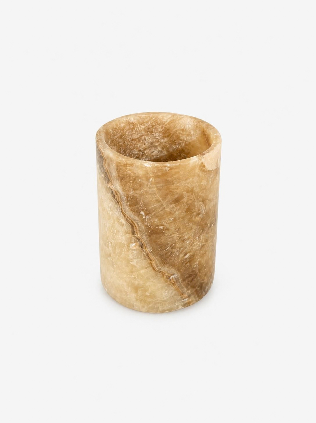 Alabast Cylinder Brun (10 cm)