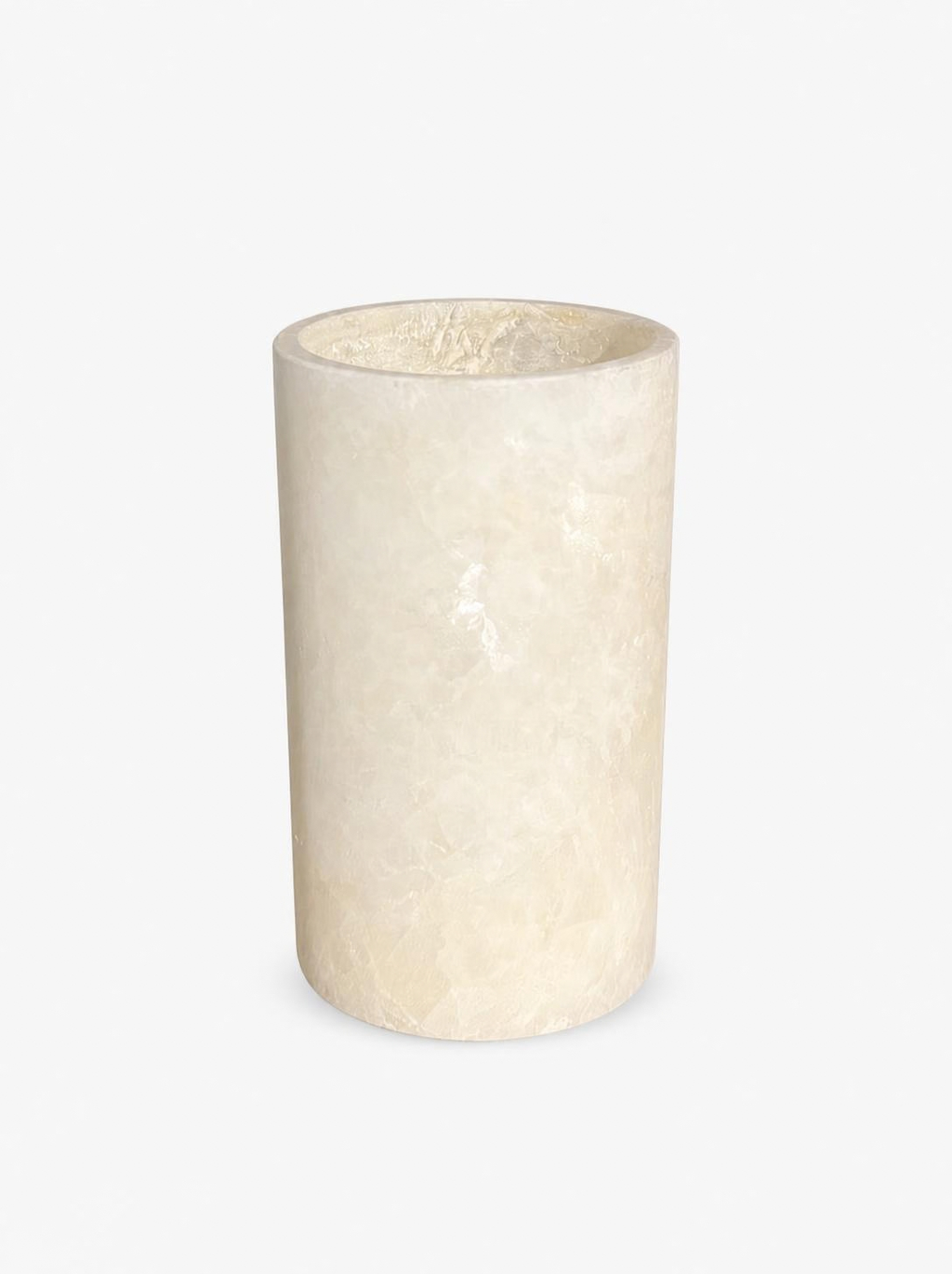 Alabast Cylinder Hvid (15 cm)