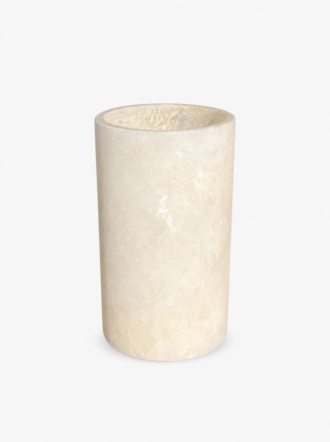 Alabast Cylinder Hvid (15 cm)