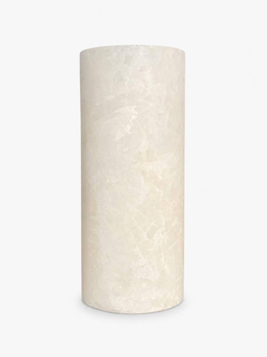 Alabast Cylinder Hvid (25 cm)