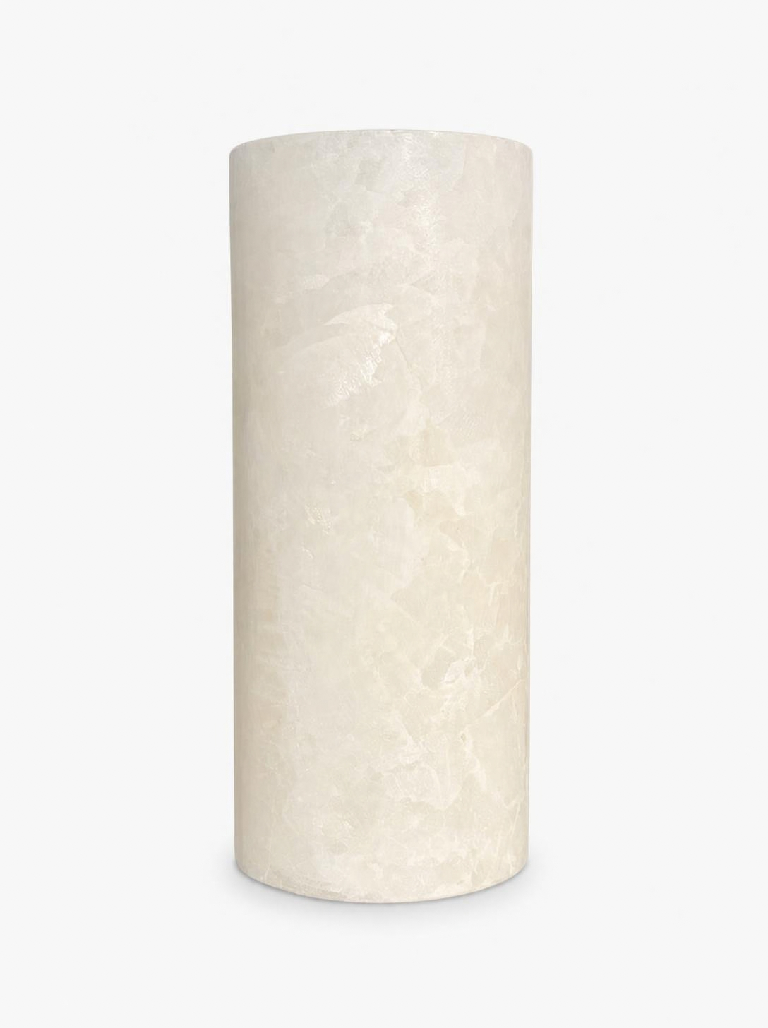 Alabast Cylinder Hvid (25 cm)