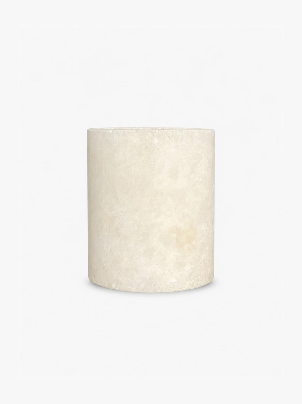 Alabast Cylinder Hvid (8 cm)