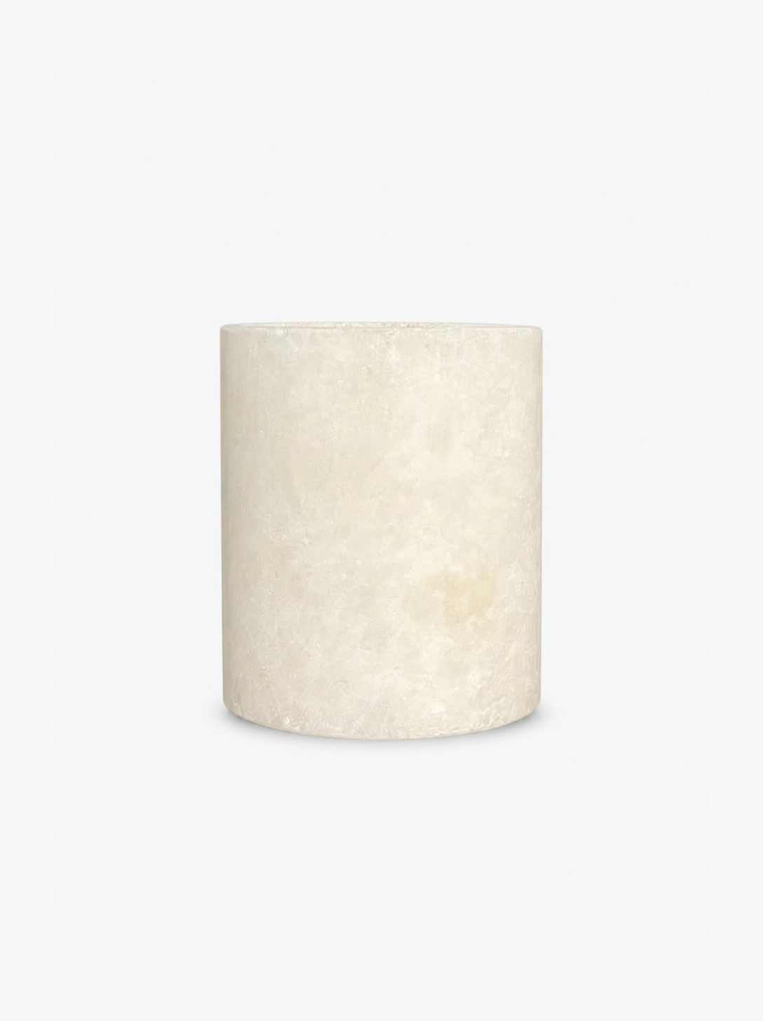 Alabast Cylinder Hvid (8 cm)