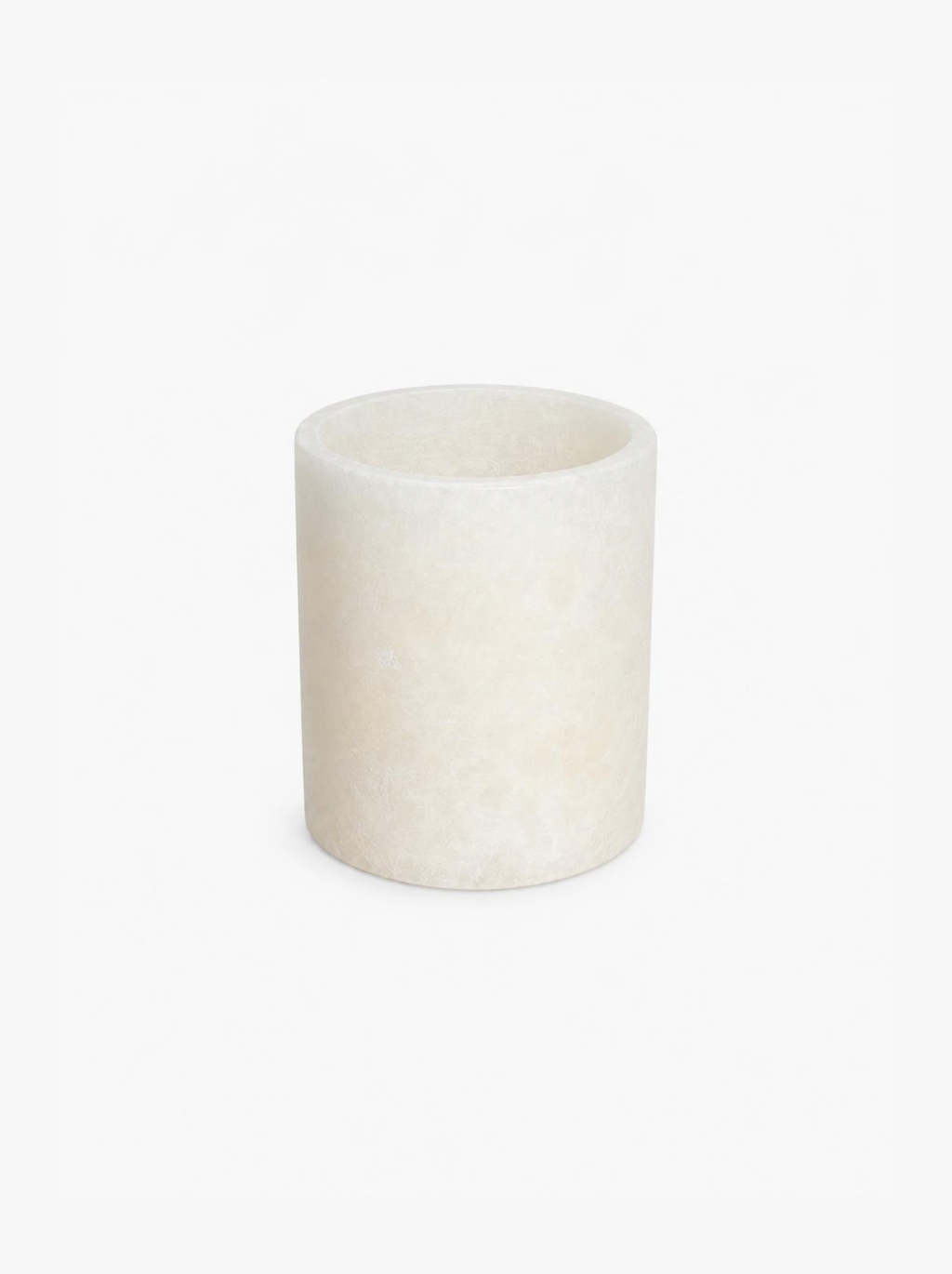 Alabast Cylinder Hvid (8 cm)