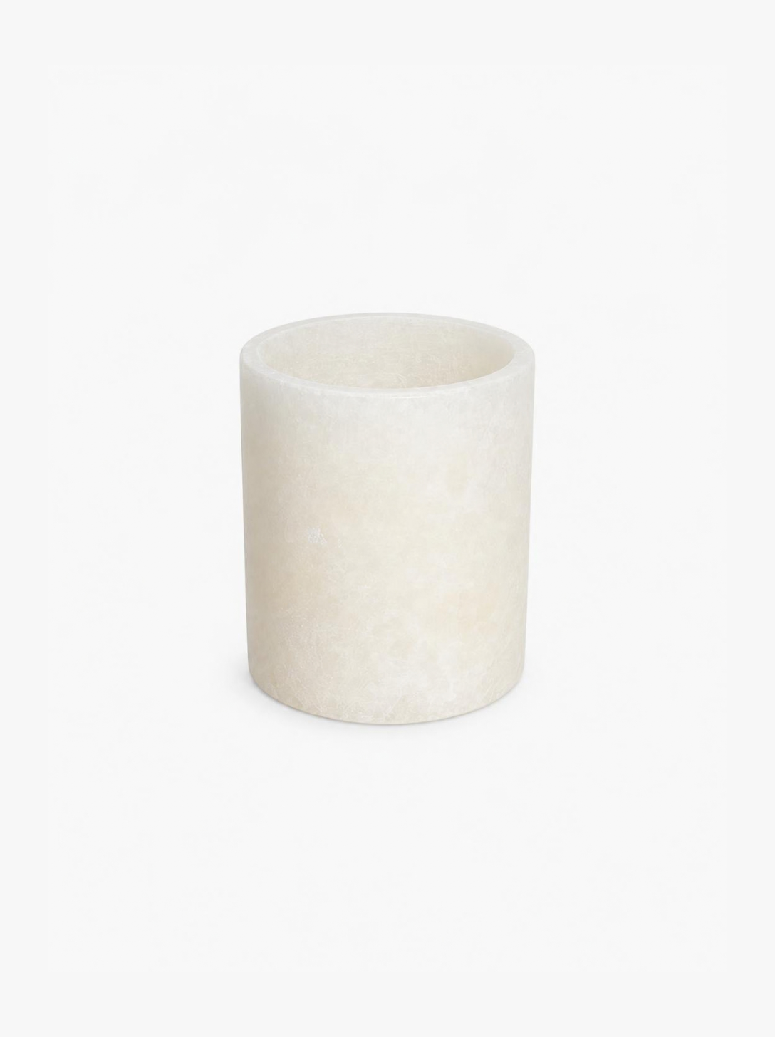 Alabast Cylinder Hvid (8 cm)
